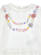Set t-shirt e pantaloni per neonata Monnalisa Kids bianca con stampa floreale 39H501 8040 0163 MONNALISA KIDS 