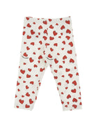 Set due pezzi per neonata Monnalisa Kids bianco con stampa con cuori 39H504RU 8002 0001 MONNALISA KIDS 