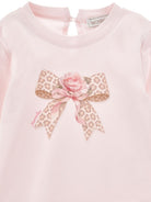 T-shirt per neonata Monnalisa Kids rosa con stampa fiocco sul davanti 39H600 8002 0091 MONNALISA KIDS 