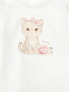 T-shirt per neonata Monnalisa Kids bianca con stampa grafica sul davanti 39H601 8002 0001 MONNALISA KIDS 