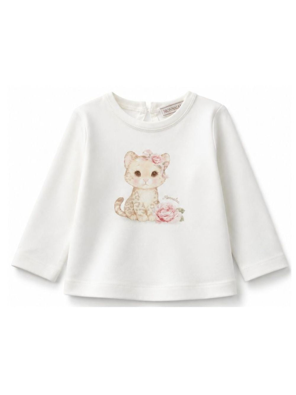 T-shirt per neonata Monnalisa Kids bianca con stampa grafica sul davanti 39H601 8002 0001 MONNALISA KIDS 