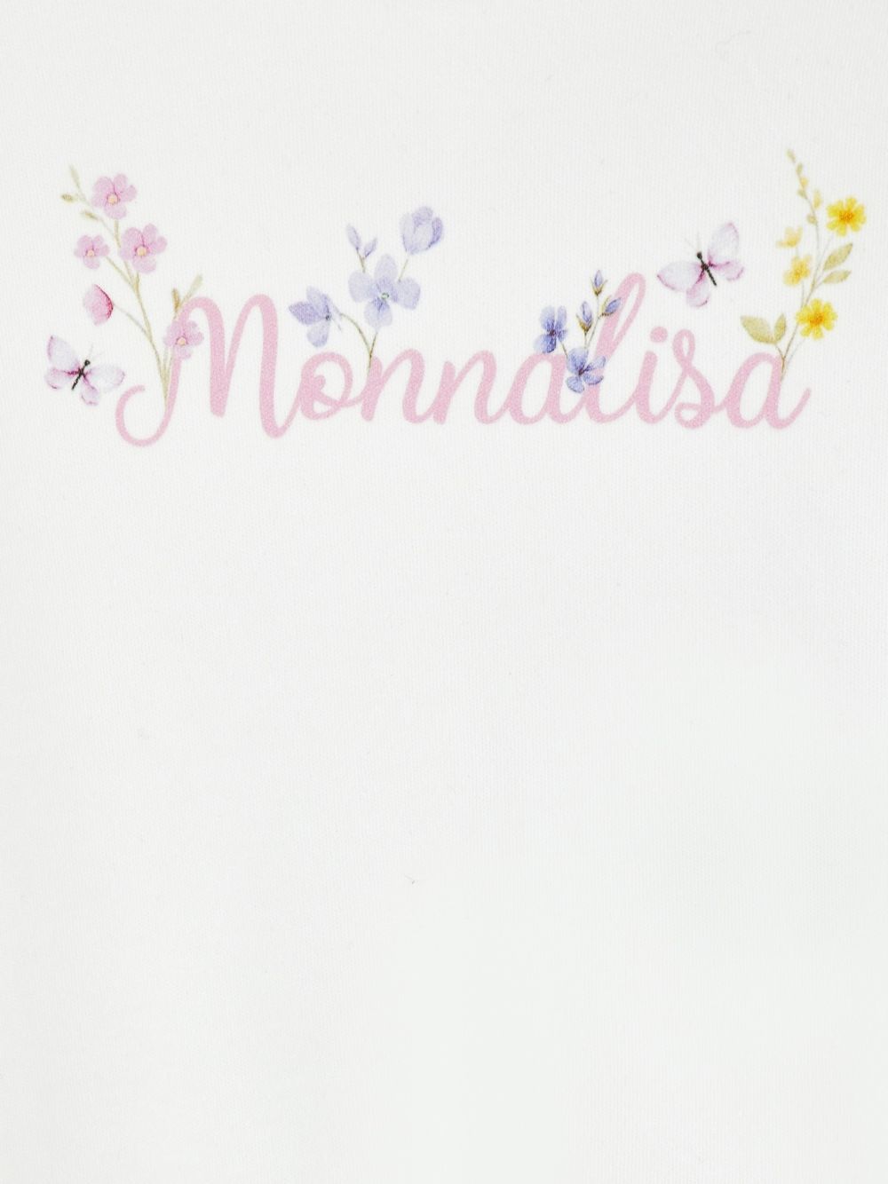 T-shirt per neonata Monnalisa Kids bianca con logo sul davanti 39H606 8040 0001 MONNALISA KIDS 