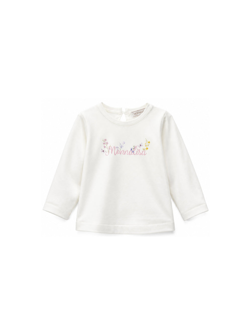 T-shirt per neonata Monnalisa Kids bianca con logo sul davanti 39H606 8040 0001 MONNALISA KIDS 