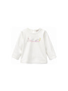 T-shirt per neonata Monnalisa Kids bianca con logo sul davanti 39H606 8040 0001 MONNALISA KIDS 