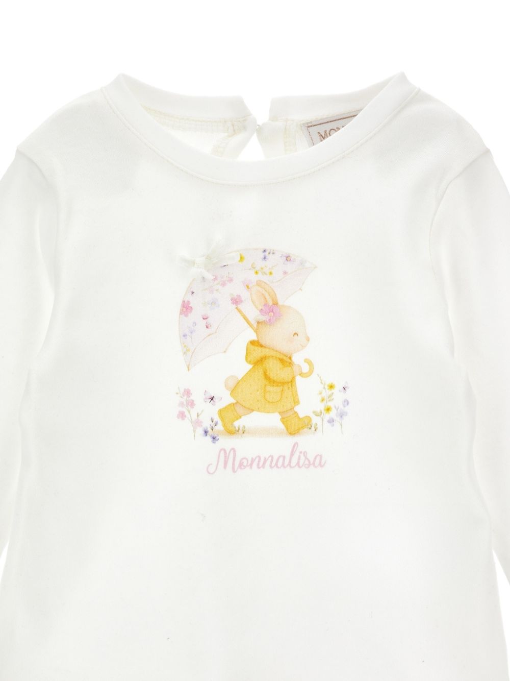 T-shirt per neonata Monnalisa Kids bianca con stampa grafica sul davanti 39H607 8040 0001 MONNALISA KIDS 
