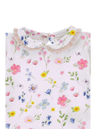 T-shirt per neonata Monnalisa Kids bianca con stampa floreale all-over 39H612 8029 0063 MONNALISA KIDS 