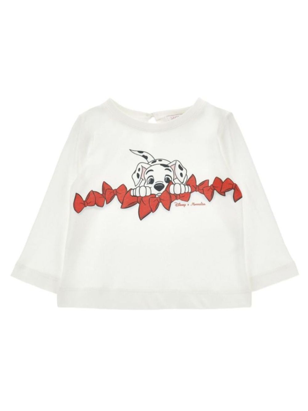 T-shirt per neonata Monnalisa Kids x Dinsey bianca con stampa dalmata 39H613 8002 0001 MONNALISA KIDS 