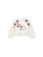 Felpa per neonata Monnalisa Kids bianca con stampa grafica sul davanti 39H615 8030 0143 MONNALISA KIDS 