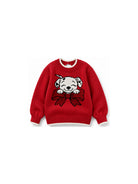 Maglione per neonata Monnalisa Kids rosso con stampa grafica sul davanti 39H616 8066 0043 MONNALISA KIDS 