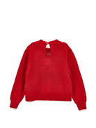 Maglione per neonata Monnalisa Kids rosso con stampa grafica sul davanti 39H616 8066 0043 MONNALISA KIDS 