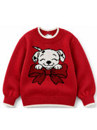 Maglione per neonata Monnalisa Kids rosso con stampa grafica sul davanti 39H616 8066 0043 MONNALISA KIDS 