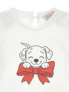 T-shirt per neonata Monnalisa Kids bianca con stampa grafica Dalmata 39H618RU 8002 0001 MONNALISA KIDS 