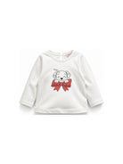 T-shirt per neonata Monnalisa Kids bianca con stampa grafica Dalmata 39H618RU 8002NB 0001 MONNALISA KIDS 