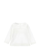 T-shirt per neonata Monnalisa Kids bianca con fiocco e strass 39H620 8002 0143 MONNALISA KIDS 