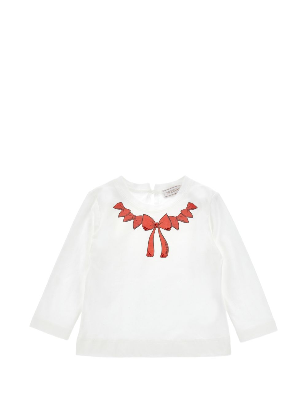 T-shirt per neonata Monnalisa Kids bianca a maniche lunghe 39H621 8002 0001 MONNALISA KIDS 