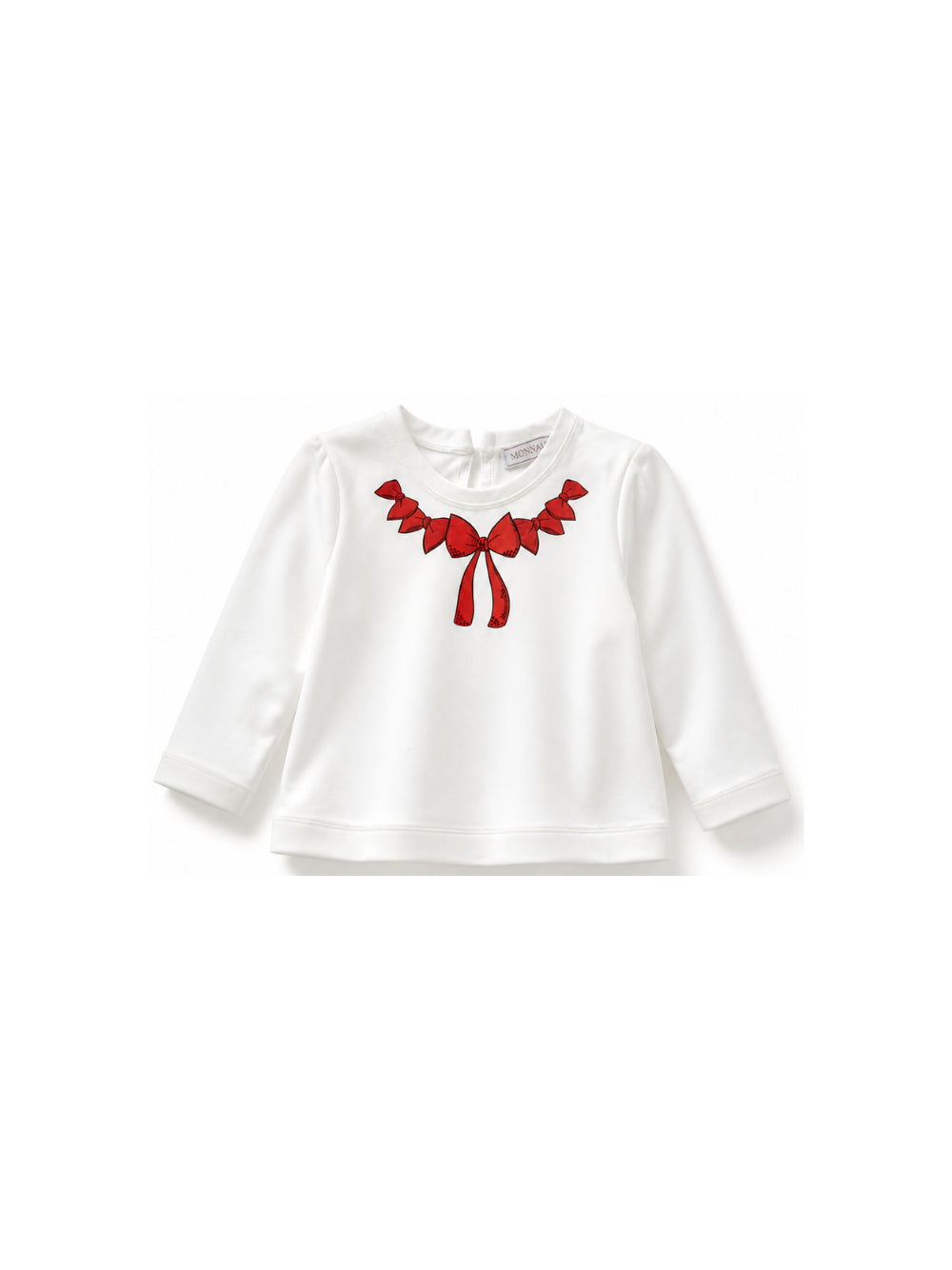 T-shirt per neonata Monnalisa Kids bianca a maniche lunghe 39H621 8002 0001 MONNALISA KIDS 