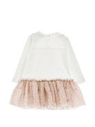Abito per neonata Monnalisa Kids bianco con stampa grafica animalier 39H900 8002 0180 MONNALISA KIDS 