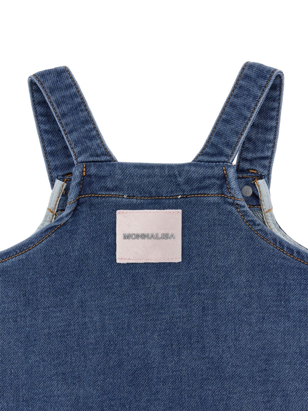Abito per neonata Monnalisa Kids denim con ricamo a fiori 39H903 8042 0055 MONNALISA KIDS 