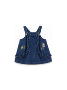 Abito per neonata Monnalisa Kids denim con ricamo a fiori 39H903 8042 0055 MONNALISA KIDS 