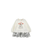 Abito per neonata Monnalisa Kids x Disney bianco con stampa grafica Dalmata 39H904 8030 0133 MONNALISA KIDS 