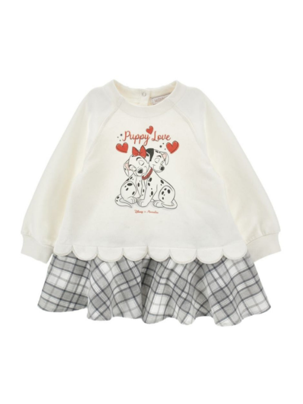Abito per neonata Monnalisa Kids x Disney bianco con stampa grafica Dalmata 39H904 8030 0133 MONNALISA KIDS 