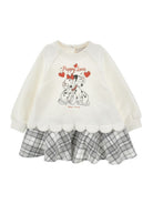 Abito per neonata Monnalisa Kids x Disney bianco con stampa grafica Dalmata 39H904 8030 0133 MONNALISA KIDS 