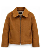 Giubbino per bambina Monnalisa Kids marrone con colletto alla francese 41H102 8404 0005 MONNALISA KIDS 