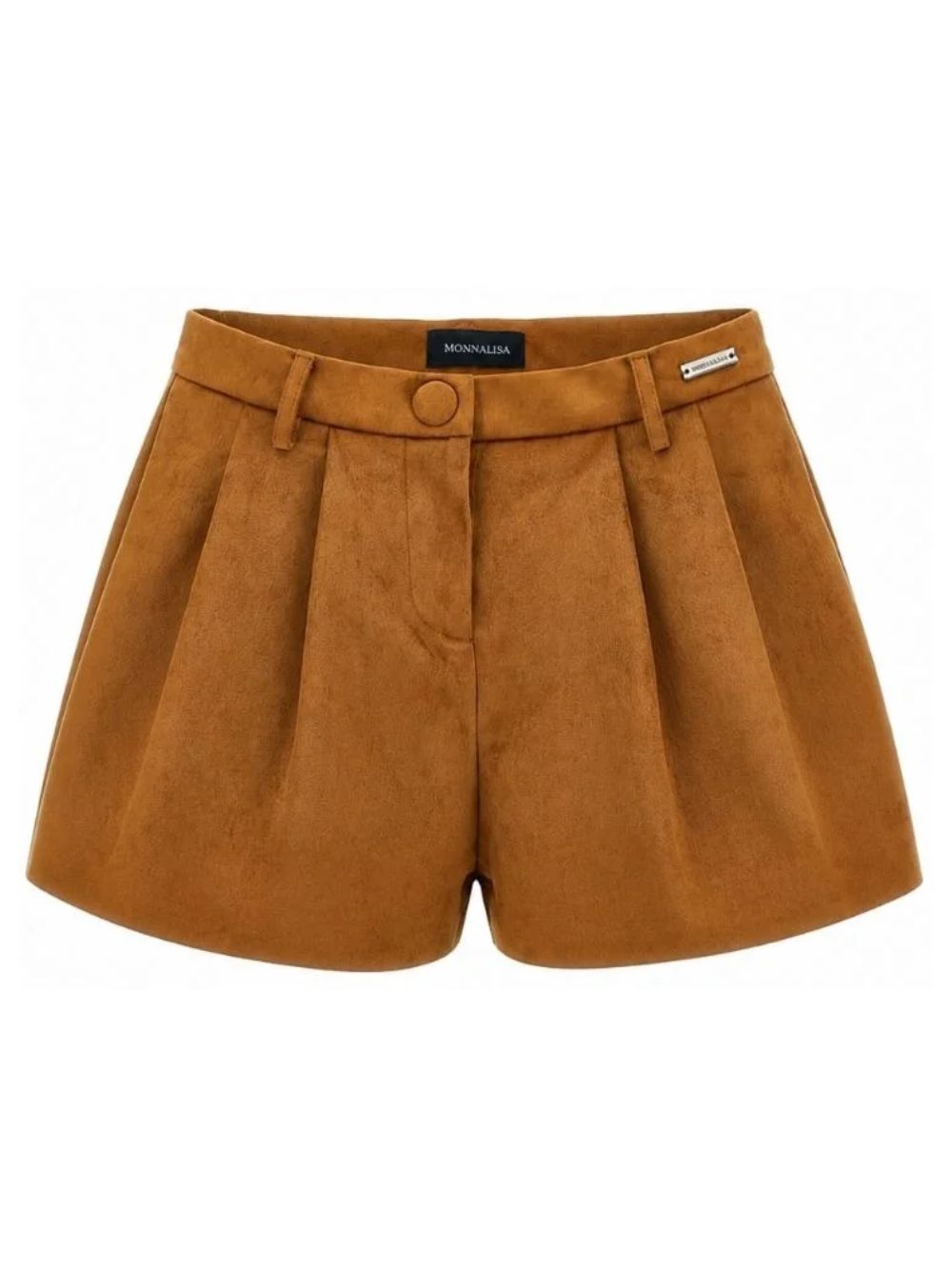 Shorts per bambina Monnalisa Kids marroni con placca con logo 41H405 8404 0005 MONNALISA KIDS 