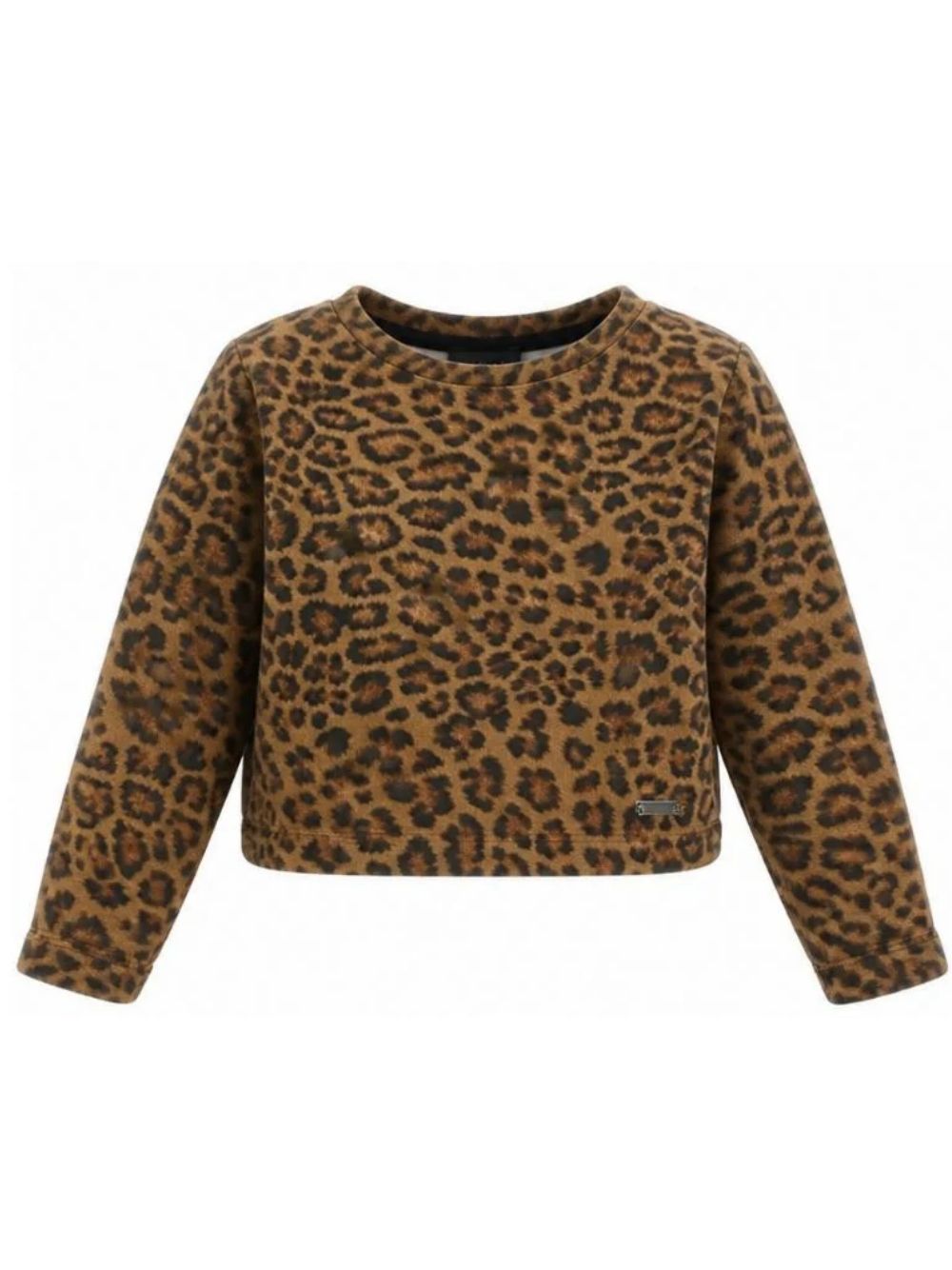 Maglia per bambina Monnalisa Kids marrone con stampa animalier 41H608 8624 0080 MONNALISA KIDS 