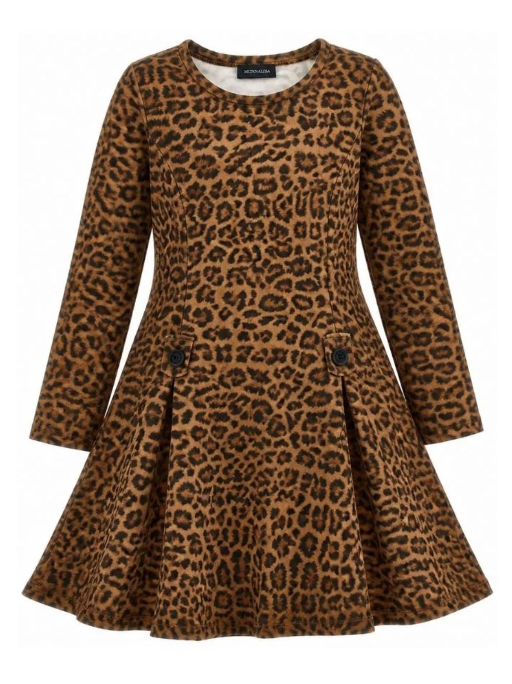 Abito per bambina Monnalisa Kids animalier con stampa leopardata 41H902 8624 0080 MONNALISA KIDS 