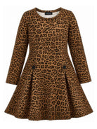 Abito per bambina Monnalisa Kids animalier con stampa leopardata 41H902 8624 0080 MONNALISA KIDS 