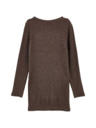 Abito per bambina Monnalisa Kids marrone a coste a maniche lunghe 41H903 8214 0006 MONNALISA KIDS 