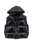 Gilet per bambina Monnalisa Kids nero trapuntato con cappuccio 49H100 8022 0050 MONNALISA KIDS 