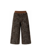 Pantaloni per bambina Monnalisa Kids marroni con decorazione con paillettes 49H404 8084 0006 MONNALISA KIDS 