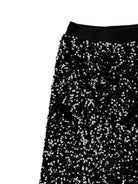 Pantaloni per bambina Monnalisa Kids neri con decorazione con paillettes 49H404 8084 0050 MONNALISA KIDS 