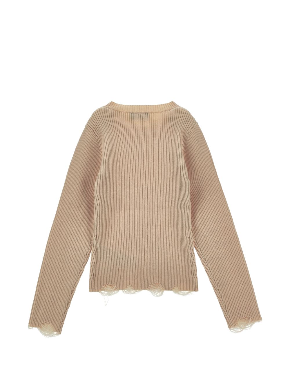 Maglione per bambina Monnalisa Kids marrone con trama a coste 49H600 8061 0003 MONNALISA KIDS 