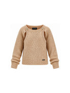 Maglione per bambina Monnalisa Kids beige con design cut-out 49H605 8061 0003 MONNALISA KIDS 