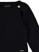 Maglione per bambina Monnalisa Kids nero con design cut-out 49H605 8061 0050 MONNALISA KIDS 