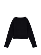 Maglione per bambina Monnalisa Kids nero con design cut-out 49H605 8061 0050 MONNALISA KIDS 