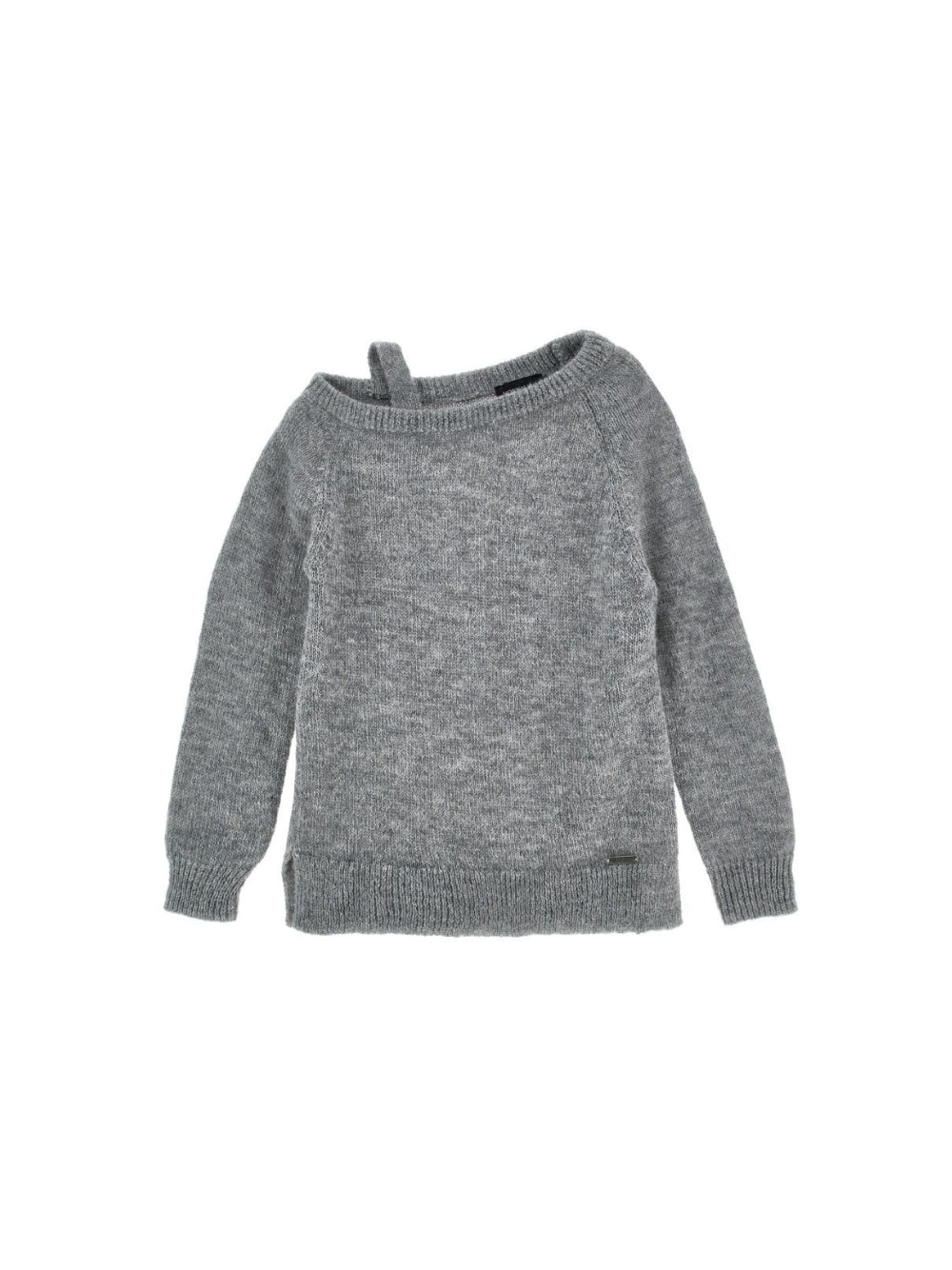 Maglione per bambina Monnalisa Kids grigio con spalla scoperta 49H606 8710 0032 MONNALISA KIDS 