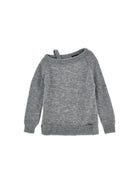 Maglione per bambina Monnalisa Kids grigio con spalla scoperta 49H606 8710 0032 MONNALISA KIDS 
