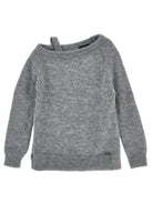 Maglione per bambina Monnalisa Kids grigio con spalla scoperta 49H606 8710 0032 MONNALISA KIDS 