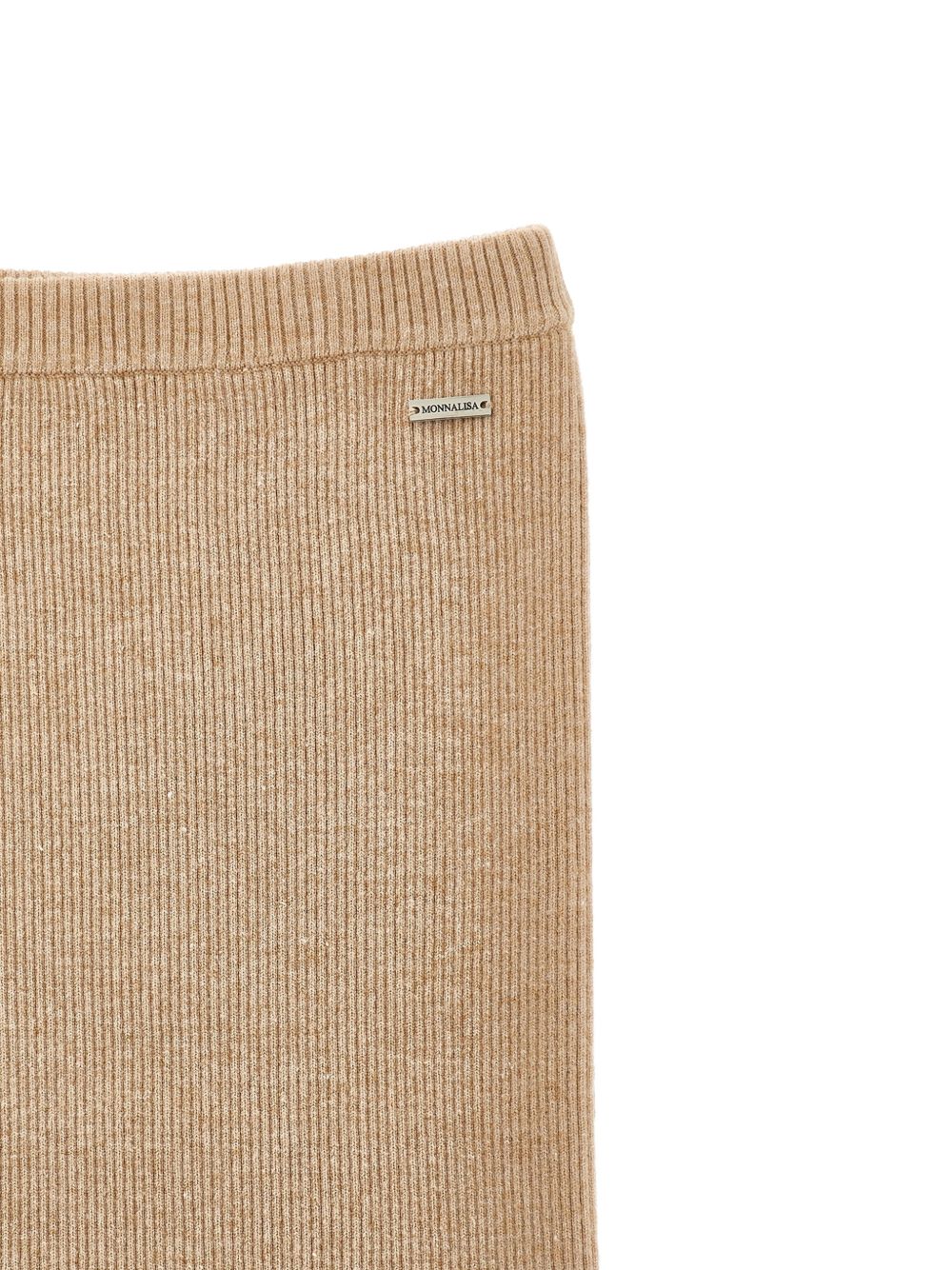 Gonna per bambina Monnalisa Kids beige con trama a coste 49H702 8061 0003 MONNALISA KIDS 