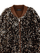 Felpa per bambina Monnalisa Kids marrone con decorazione paillettes all-over 49H800 8084 0006 MONNALISA KIDS 