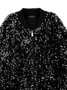 Felpa per bambina Monnalisa Kids nera con decorazione paillettes all-over 49H800 8084 0050 MONNALISA KIDS 