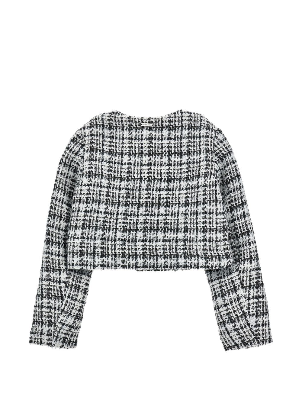Giacca per bambina Monnalisa Kids bianca e nera con trama in tweed 71H104 8312 9950 MONNALISA KIDS 