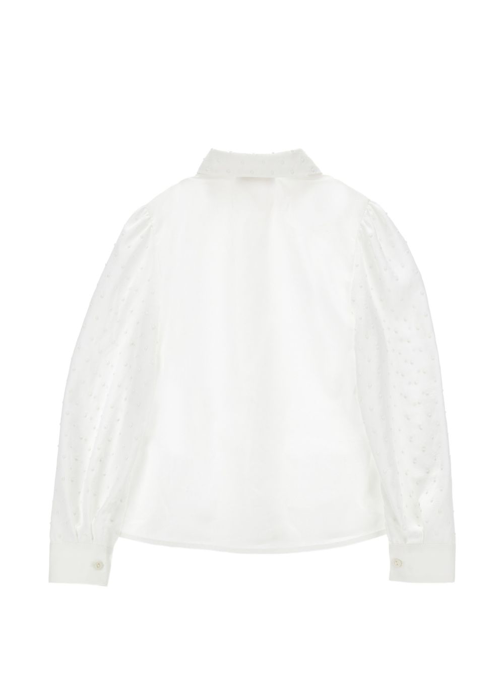 Camicia per bambina Monnalisa Kids bianca con colletto con decorazioni in rilievo 71H301 8190 0001 MONNALISA KIDS 