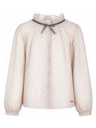Camicia per bambina Monnalisa Kids beige con motivo a pois 71H305 8138 9132 MONNALISA KIDS 