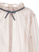Camicia per bambina Monnalisa Kids beige con motivo a pois 71H305 8138 9132 MONNALISA KIDS 