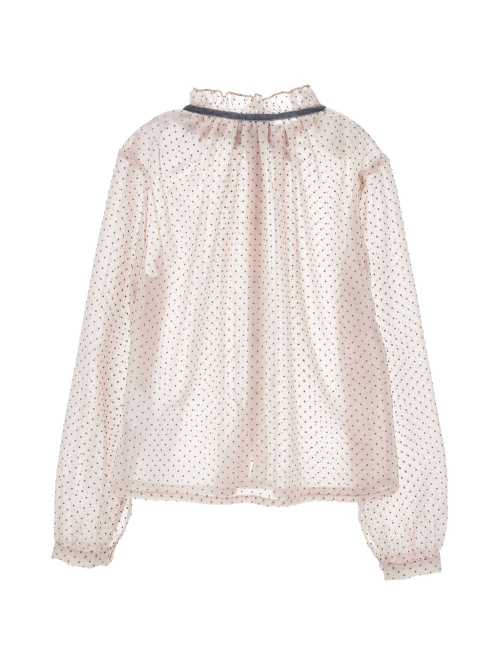 Camicia per bambina Monnalisa Kids beige con motivo a pois 71H305 8138 9132 MONNALISA KIDS 